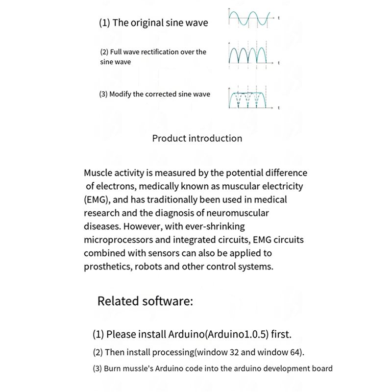 A52T 5X Muscle Electrical Sens - Muscle Sensor Emg recension och pris