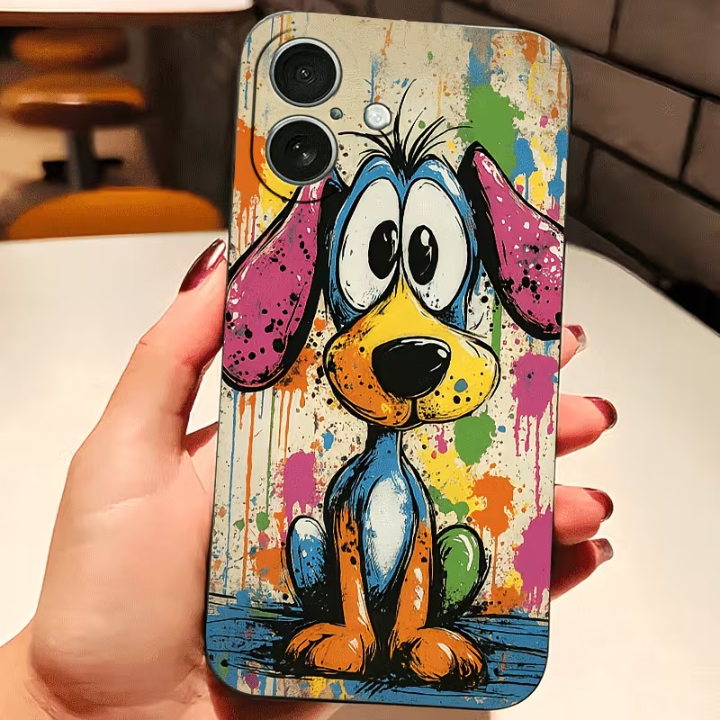 Graffiti Colored Puppy TPU Pho - Apple Iphone 15 Pro Max recension och pris