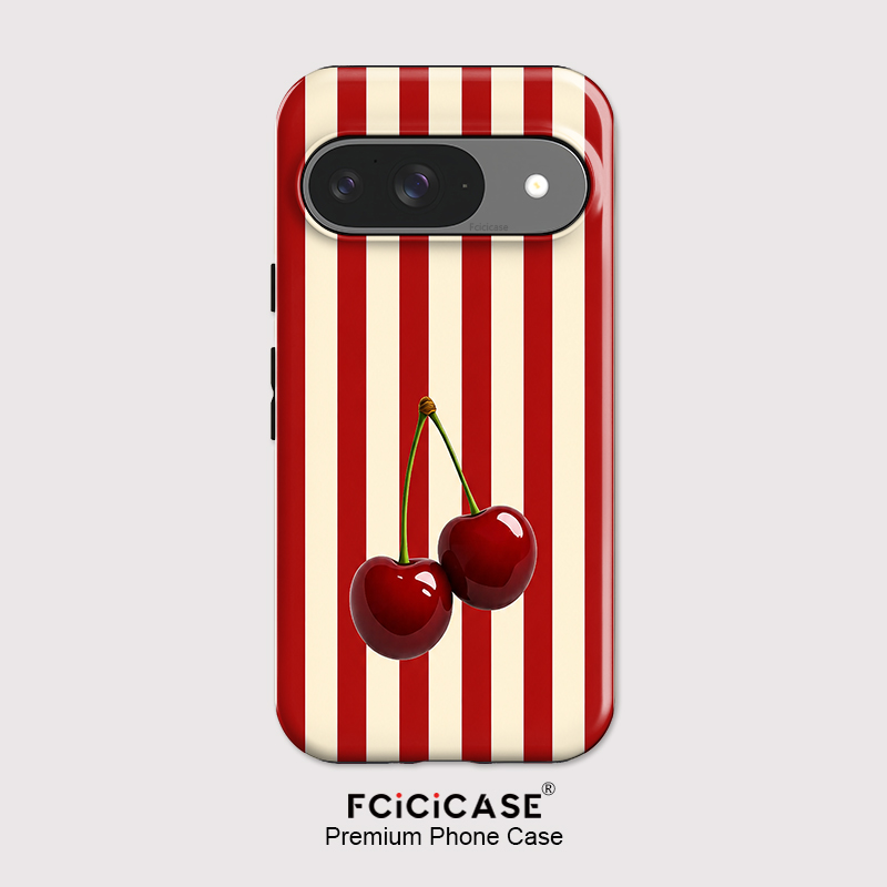 Fcicicase Cherry Stripe Patter - Google Pixel 8A recension och pris