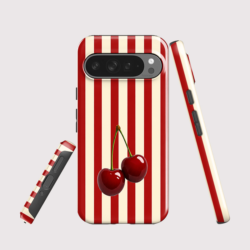 Fcicicase Cherry Stripe Patter - Google Pixel 8A recension och pris