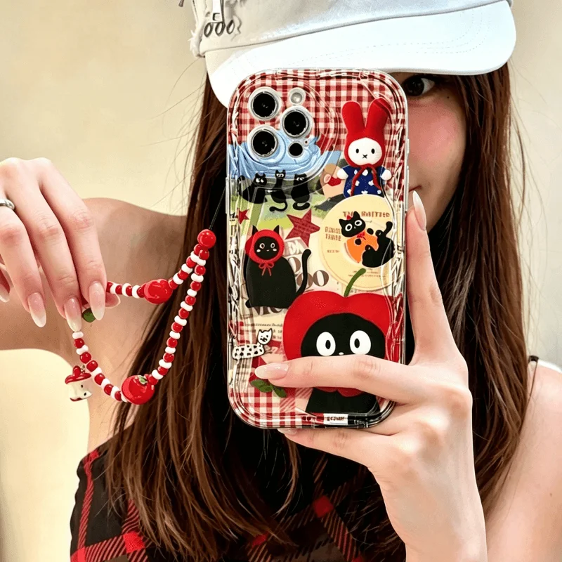 Cat Red Apple Fruit Chain Case - Realme C67 recension och pris