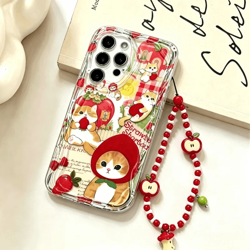 Cat Red Apple Fruit Chain Case - Realme C67 recension och pris